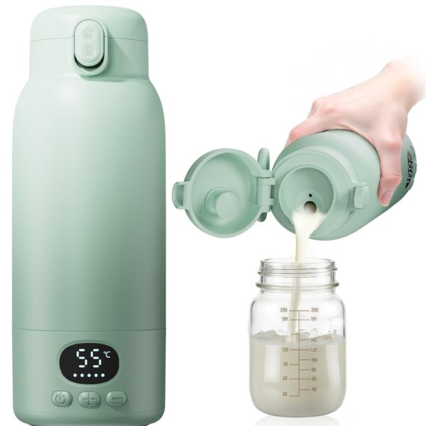 CHUNYEE Tragbarer Baby Flaschenwärmer 500 ml – 100W Schnellaufheizung mit USB-C für unterwegs