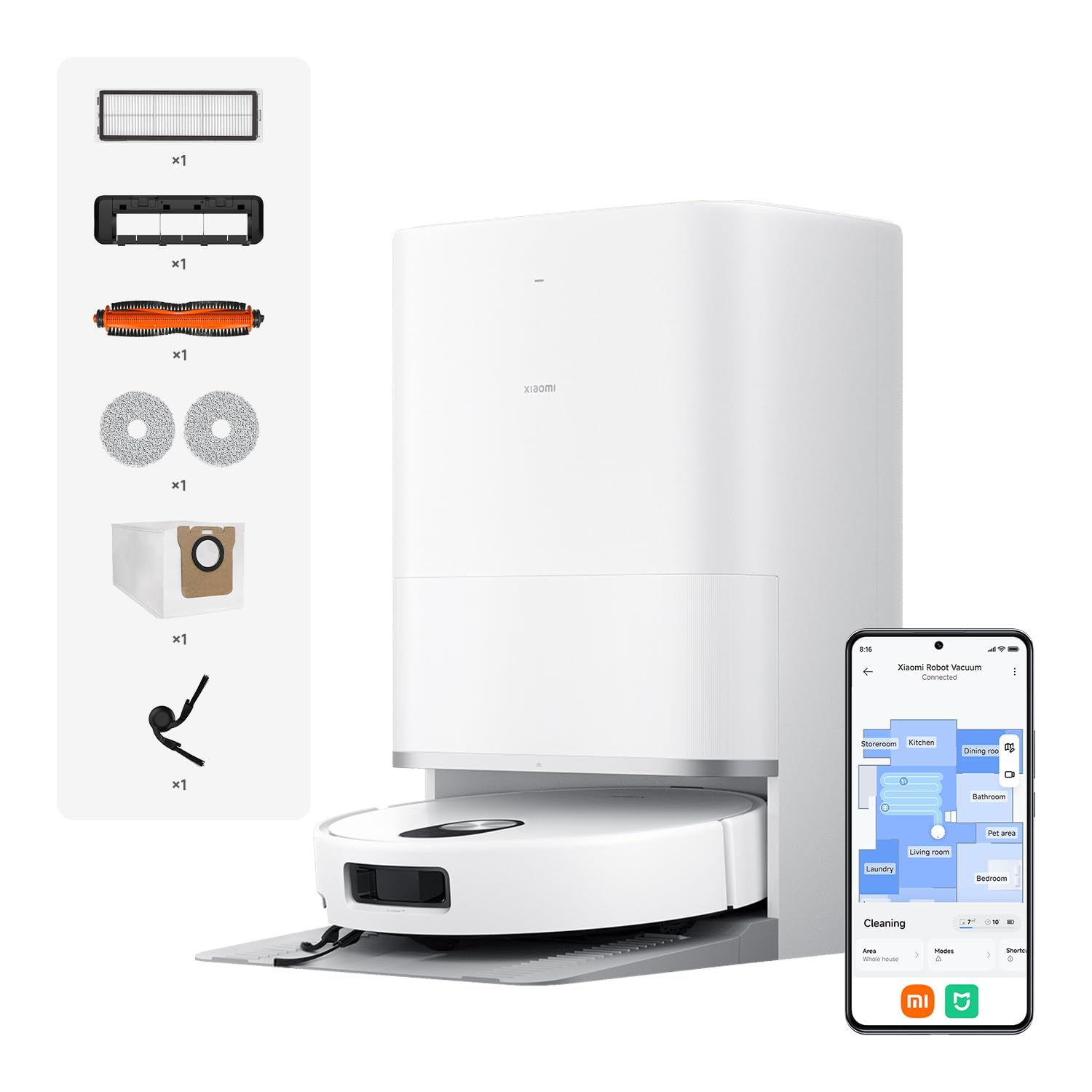 XIAOMI 5 Saugroboter mit Wischfunktion – 20.000 Pa & dToF-Navigation für perfekte Sauberkeit