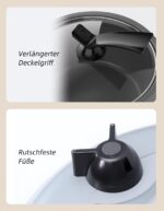 Eamoment 1L Reiskocher mit Dampfgarer – Antihaftbeschichtung für 1–5 Personen – Bild 6
