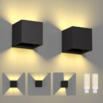 ChangM LED Wandleuchte 7W Schwarz – IP65 wasserdicht mit verstellbarem Abstrahlwinkel (2er-Set)