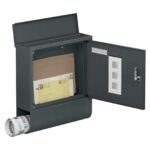 WOLTU Wandbriefkasten mit Zeitungsfach & Schloss – Anthrazit, 30,5x33,5 cm – Bild 9