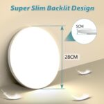 Swoieltr LED Deckenleuchte Ø28cm 24W 4000K – 2000LM Flach Wohnzimmer & Badezimmer – Bild 3