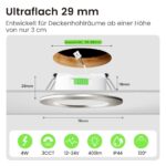 ALUSSO 6er Set LED Einbaustrahler 12V – Ø55-68mm Deckenspots mit 3 Farbtemperaturen – Bild 2