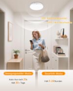 ShunFSC 6W LED Deckenlampe mit Bewegungsmelder – Kabellos & aufladbar für Badezimmer, Flur & Schrank – Bild 5