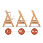hauck Alpha+ Holz-Hochstuhl – Mitwachsend von 6 Monaten bis 90 kg für Familien – Bild 5