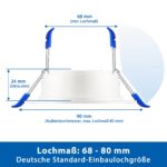 ZIZZLER 40er Set LED Einbaustrahler 230V – Flach 68-80mm für Bad & Küche IP44 – Bild 2
