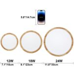 LVL LED-Deckenleuchte 12W Holzmaserung – Nordisches Design mit 3 Farbtemperaturen – Bild 3