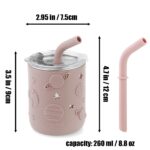 PandaEar Edelstahl Baby Geschirrset mit Silikonhülle – BPA-freies Fütterungsset – Bild 7
