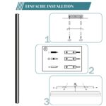 ZMH LED Wandlampe 100cm Schwarz Dimmbar 15W – Modern Up Down Flurlampe – Bild 9