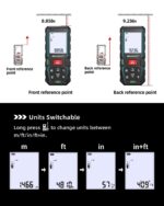 MILESEEY Laser-Entfernungsmesser 50m – ±2mm Genauigkeit mit LCD & Flächenberechnung – Bild 4