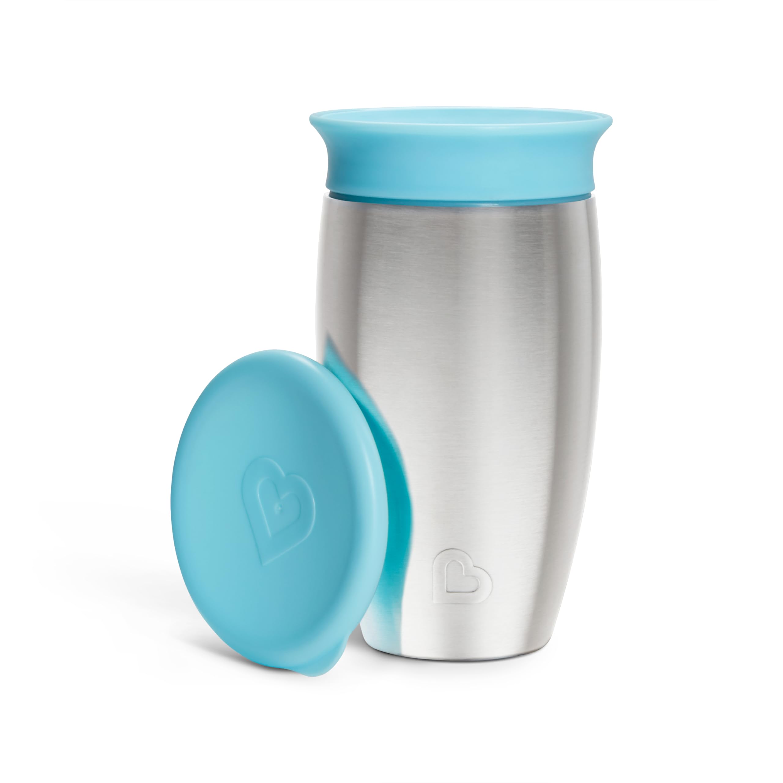 Munchkin Miracle 360 Edelstahl-Trinkbecher 296ml – Auslaufsicherer Lernbecher für Babys