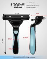 LeileiPaws Selbstreinigende Unterfellbürste (L) – Deshedding Tool für Hunde & Katzen – Bild 3