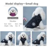 Oncpcare Hundemantel mit Geschirr – Winterjacke für kleine Hunde & Katzen – Bild 7