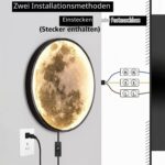 LED Mond Wandleuchte 50cm dimmbar 3000K-6000K – Fernbedienung & Stecker – Bild 6