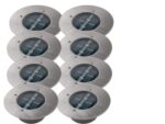 Ranex 8er Set Solar LED Bodeneinbaustrahler rund – Edelstahl IP67 für Garten & Einfahrt