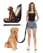 WANFIRE 2-in-1 Freihandleine mit Auto-Sicherheitsgurt – 1,8-2,8 m für grosse Hunde
