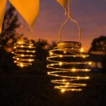 Festive Lights 4er Set Solar Spiral-Laternen – Warmweisse LED Gartenbeleuchtung für Aussen – Bild 5