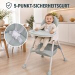 Baby Vivo 2in1 Kinderhochstuhl Oscar – Hochstuhl & Stuhl in Türkis für Babys & Kleinkinder – Bild 4