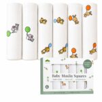Tiny Trees Musselintücher 70x70 cm – 6er-Pack Spucktücher aus Bambus & Baumwolle