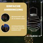 Festive Lights 4er Set Solar Spiral-Laternen – Warmweisse LED Gartenbeleuchtung für Aussen – Bild 3