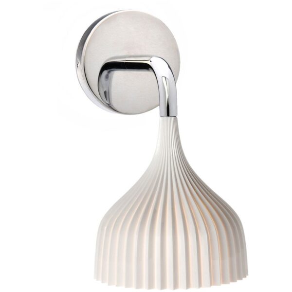 Kartell È Wandleuchte – Minimalistisches Design mit verchromtem Arm, Weiß