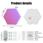 Nurkoo LED Hexagon RGB Panel 14er Set – Modulare Gaming Wandleuchte mit Musiksync – Bild 7