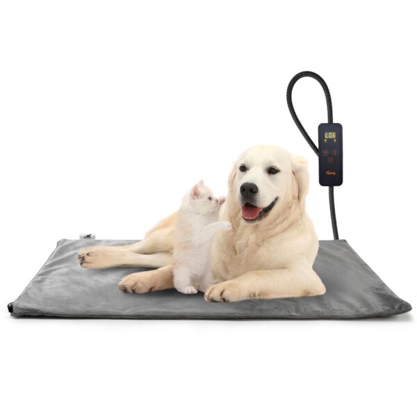 Toozey Heizmatte für Katzen & Hunde 70×50 cm – Temperatur & Timer einstellbar