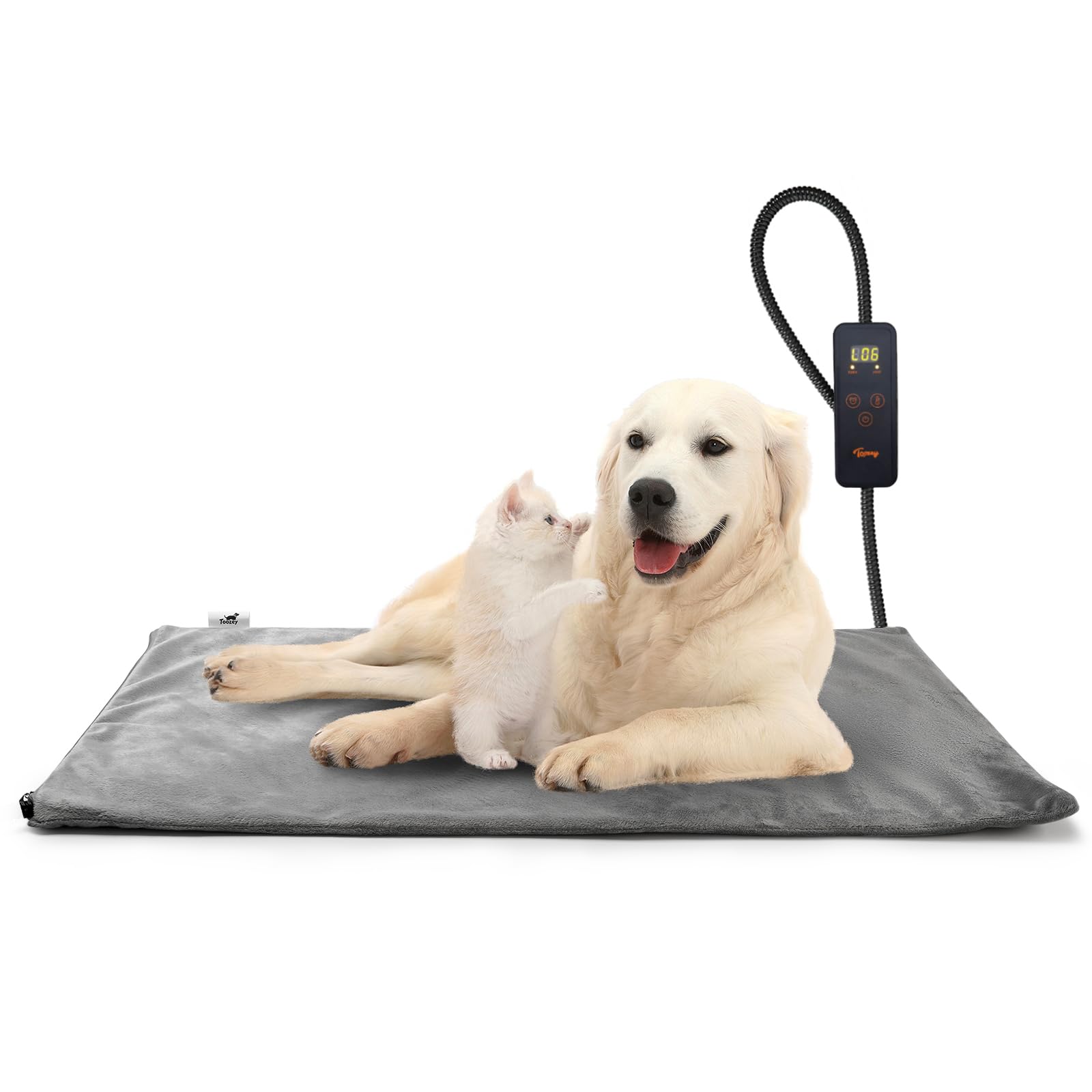 Toozey Heizmatte für Katzen & Hunde 70×50 cm – Temperatur & Timer einstellbar