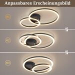 Homefire LED Deckenlampe 40cm 23W – 3000K Warmweiss mit drehbarem 2-Ring Design – Bild 8