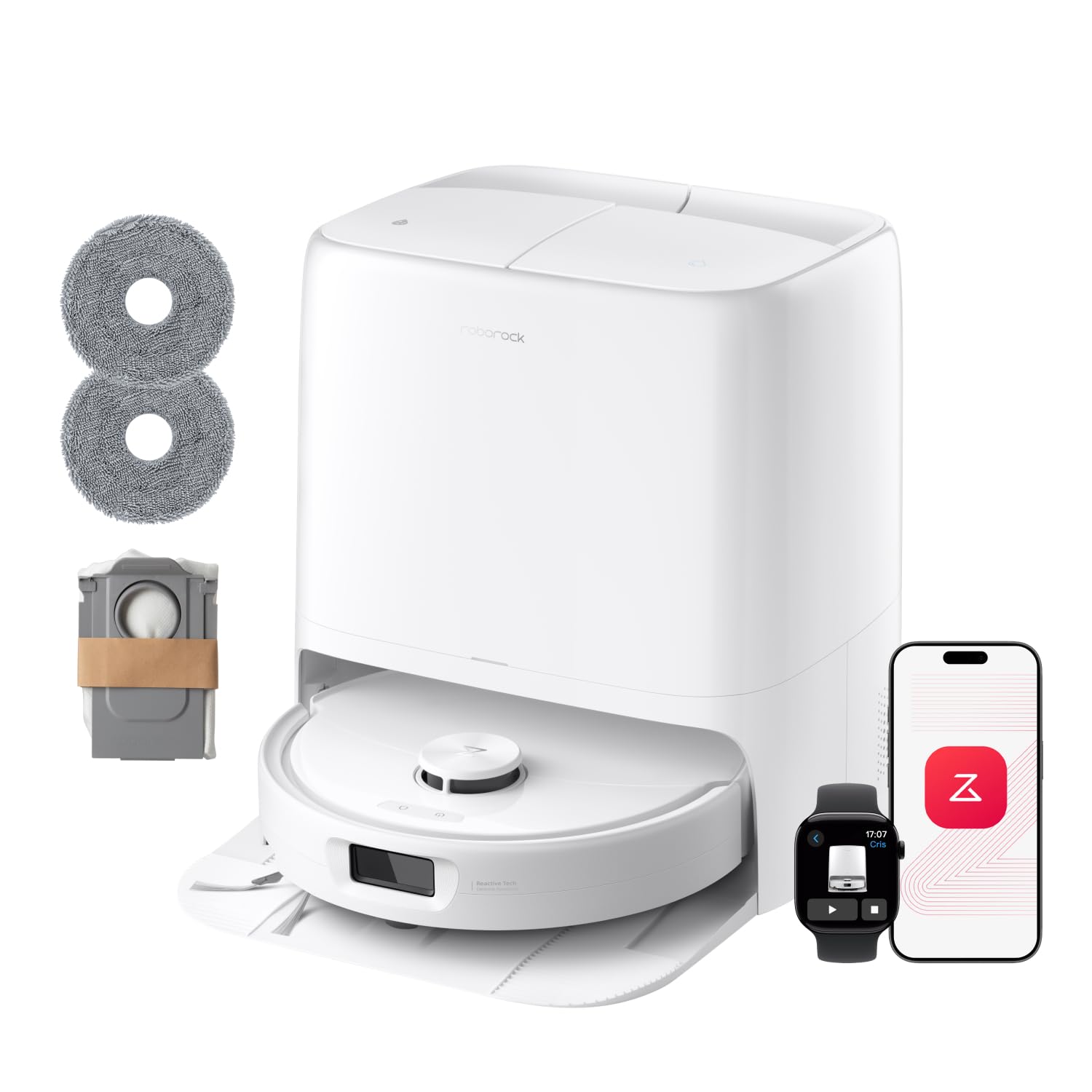 roborock Qrevo 2 Pro Saugroboter – 25.000 Pa Saugkraft mit Wischfunktion & Heisswasch-Moppstation
