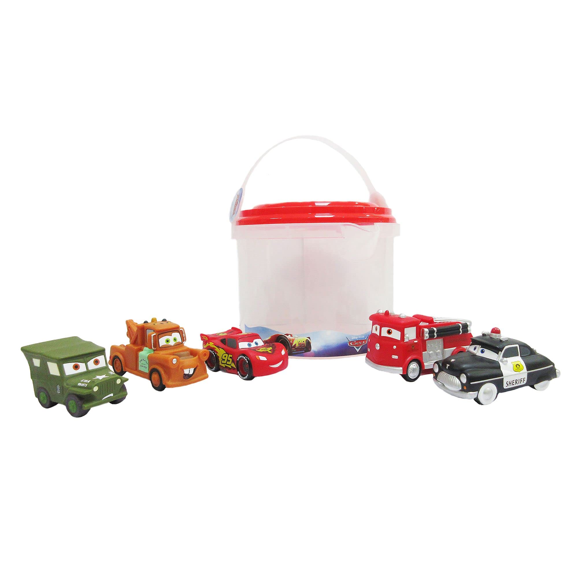 Disney Pixar Cars Badespielzeugset – 5 Teile mit Lightning McQueen für Babys ab 6 Monaten