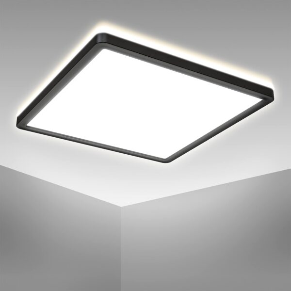 B.K.Licht LED Deckenlampe 29x29 cm, ultraflach – Indirekte Beleuchtung für jeden Raum