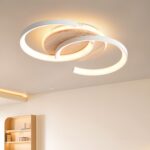 Meloweel LED Deckenlampe 40cm mit Holzrahmen – 28W dimmbar & farbtemperaturgesteuert