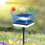 Ainostone Solar-Gartenleuchten 4er Set – 34 Lumen Warmweiss IP65 Wasserdicht für Garten – Bild 4
