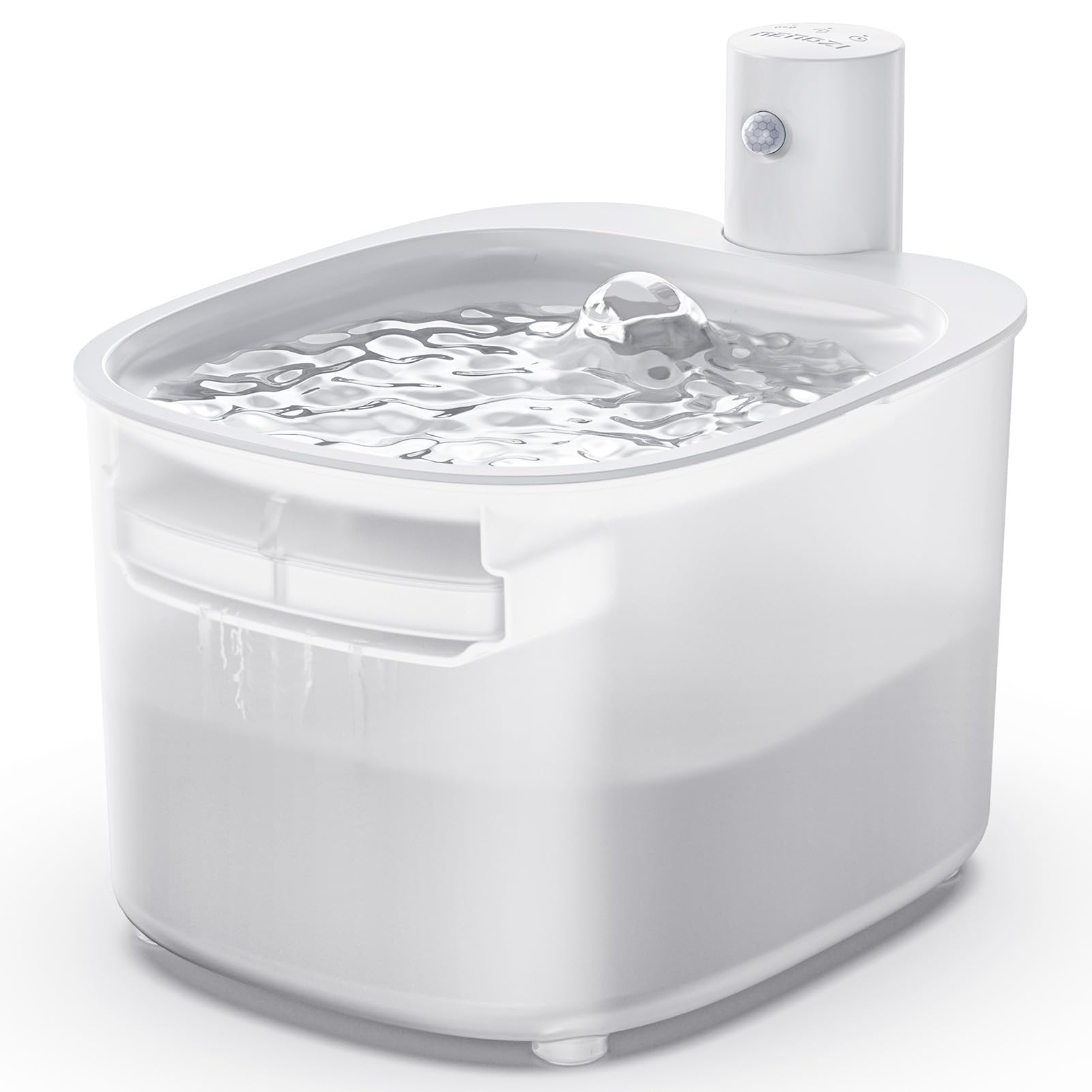 61JLCP9aLlL._SY1601_.jpg Nenozi Katzenbrunnen 2.6L Kabellos mit Bewegungsmelder – Batteriebetrieben für Katzen – Bild 1