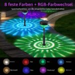 SonPen 8er Set Solarleuchten mit RGB Farbwechsel – IP65 Gartenbeleuchtung für Terrasse & Rasen – Bild 3