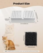 PawPoll Katzenbrunnen Filter Set – 12er Pack Kohle- & Schaumstofffilter für 3.2L Brunnen – Bild 6