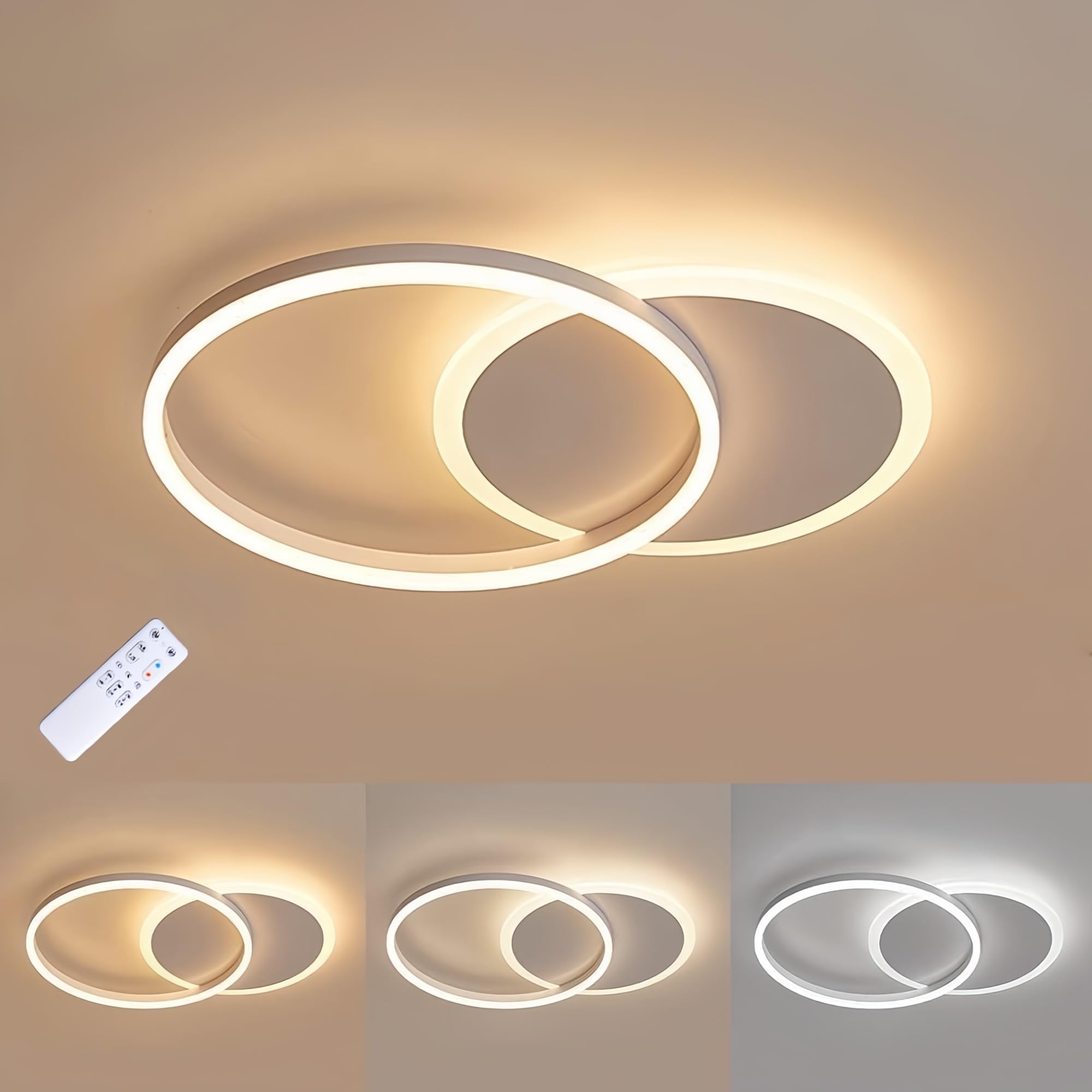 LED Deckenleuchte 36W dimmbar 3000K–6000K – Moderne Lampe 55×40 cm für alle Räume