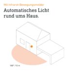 Steinel L 595 S Anthrazit – Sensor-Aussenwandleuchte mit 180° PIR & Glaskugel – Bild 4