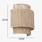 LOGT Boho Wandleuchte mit Hanfseil – Handgewebte Vintage Wandlampe E27 für Wohnzimmer – Bild 3