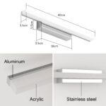 Klighten LED-Spiegelleuchte 40cm 9W IP44 – Badezimmerlampe Warmweiss 3000K – Bild 5