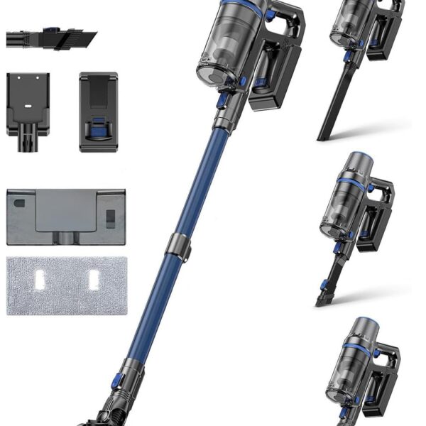 Olvy Turbo A10 Akku Staubsauger Kabellos – 35 KPa Saugkraft mit Wischfunktion