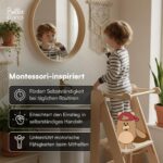 Bellabino Tay Lernturm ab 1 Jahr – Höhenverstellbar, klappbar, Montessori Holzturm – Bild 4