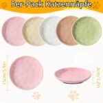 Vikcvcsc 5er Keramik-Katzennapf-Set mit Silikonboden – Anti-Whisker-Fatigue für Katzen – Bild 2