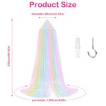 Diealles Shine Betthimmel Regenbogen 60x250x1250 cm – Moskitonetz für Kinderzimmer & Reisen – Bild 2