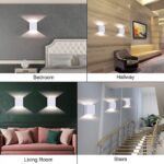 CHEVVY 2er Set LED Wandleuchte 7W 3000K – Moderne Innen- & Aussenwandlampe Aluminium – Bild 7