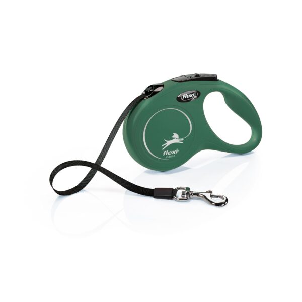 flexi® Classic S Hundeleine 5m Gurt – Rollbar & sicher für Hunde bis 15 kg