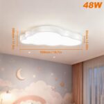 YRHome 48W Dimmbare Wolken-Deckenleuchte mit Fernbedienung – LED Kinderlampe IP44 – Bild 2