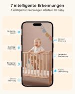 BOIFUN 2.5K WLAN-Babyphone mit 5,5-Zoll-Monitor – KI-Erkennung & 360° Kamera für sicheren Babyschlaf – Bild 8