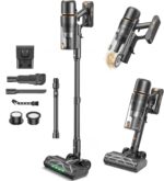 OXVAC Akku Staubsauger 58KPa & 70Min Laufzeit – Kabellos mit Smart Display & Wandladestation